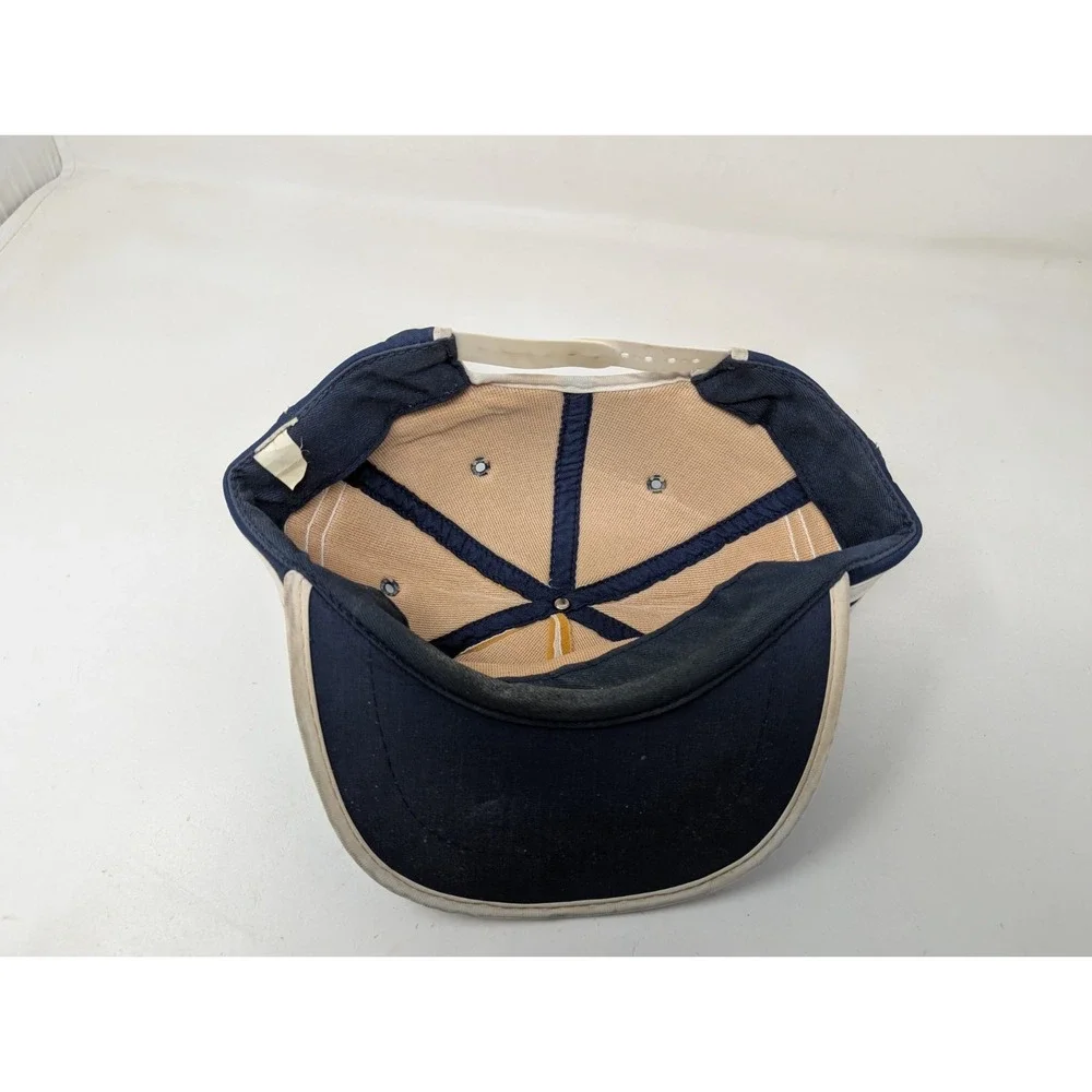 Vintage 1980s Three 3 Stripe Hat Snapback Cap Funny Car RV Boat Money 80s‎